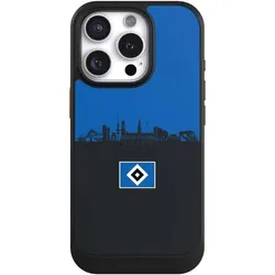Nivocase Hülle für Apple iPhone 16 Pro Handyhülle NIVOcore Case Schwarz HSV Hamburg Skyline (Apple iPhone 16 Pro), Smartphone Hülle, Schwarz