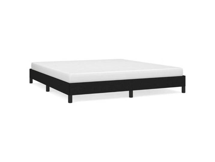 ESTINK® Structure de lit adulte/enfant - sans matelas - noir 160x200 cm - tissu @843@