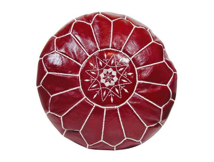 ALMADIH Pouf Leder Pouf Marokkanischer Echtleder Handarbeit Sitzsack
