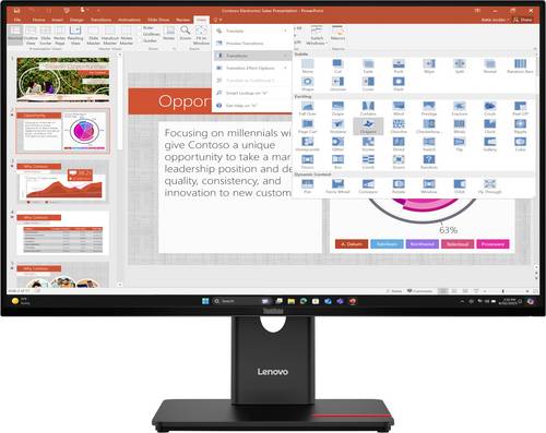 Lenovo ThinkVision T27-40 LED-Monitor EEK D (A - G) 68.6 cm (27 Zoll) 16:9 6 ms DisplayPort, HDMI IPS LED