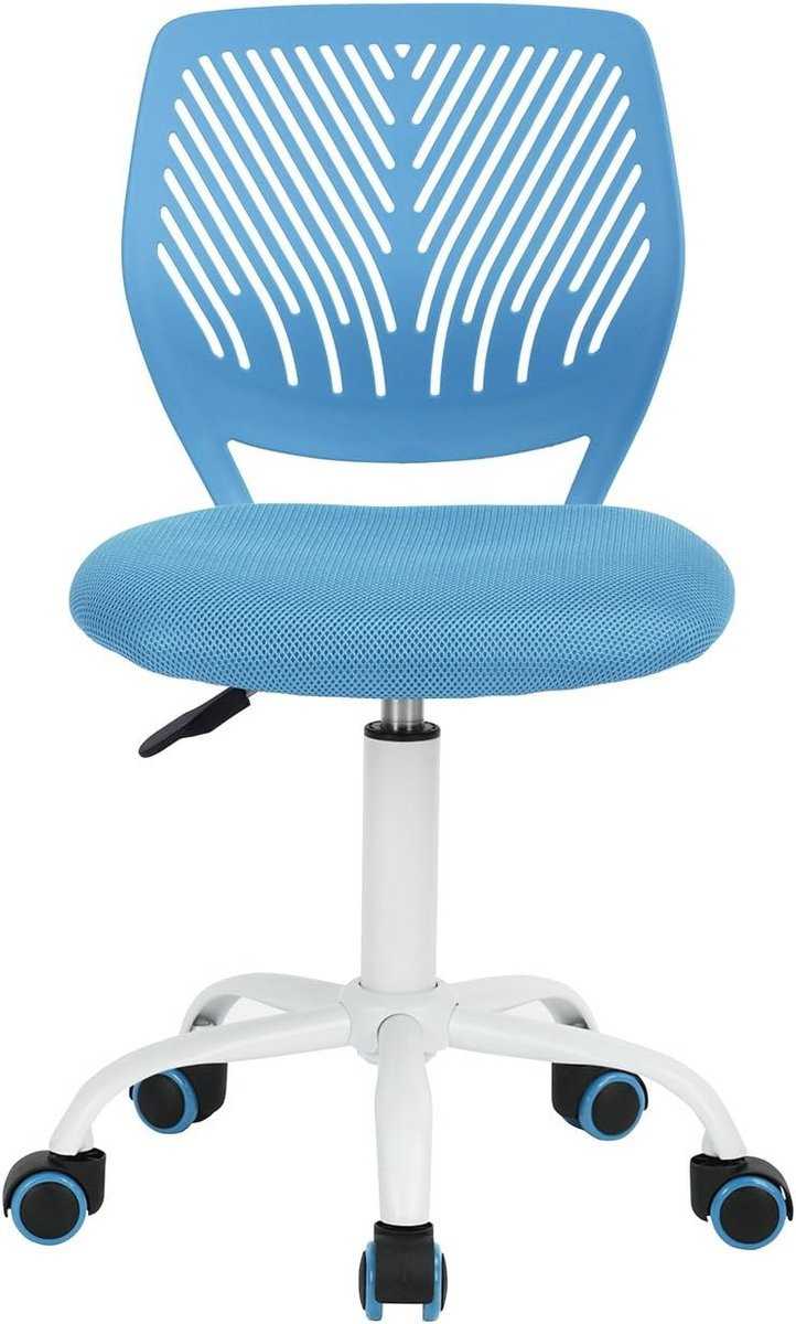 Ergonomische Kinderbureaustoel Blauw - Verstelbare Draaibare Leerstoel