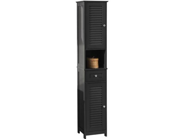 Meuble Rangement Salle de Bain SoBuy FRG236-DG Meuble Colonne Placard de Rangement - Gris