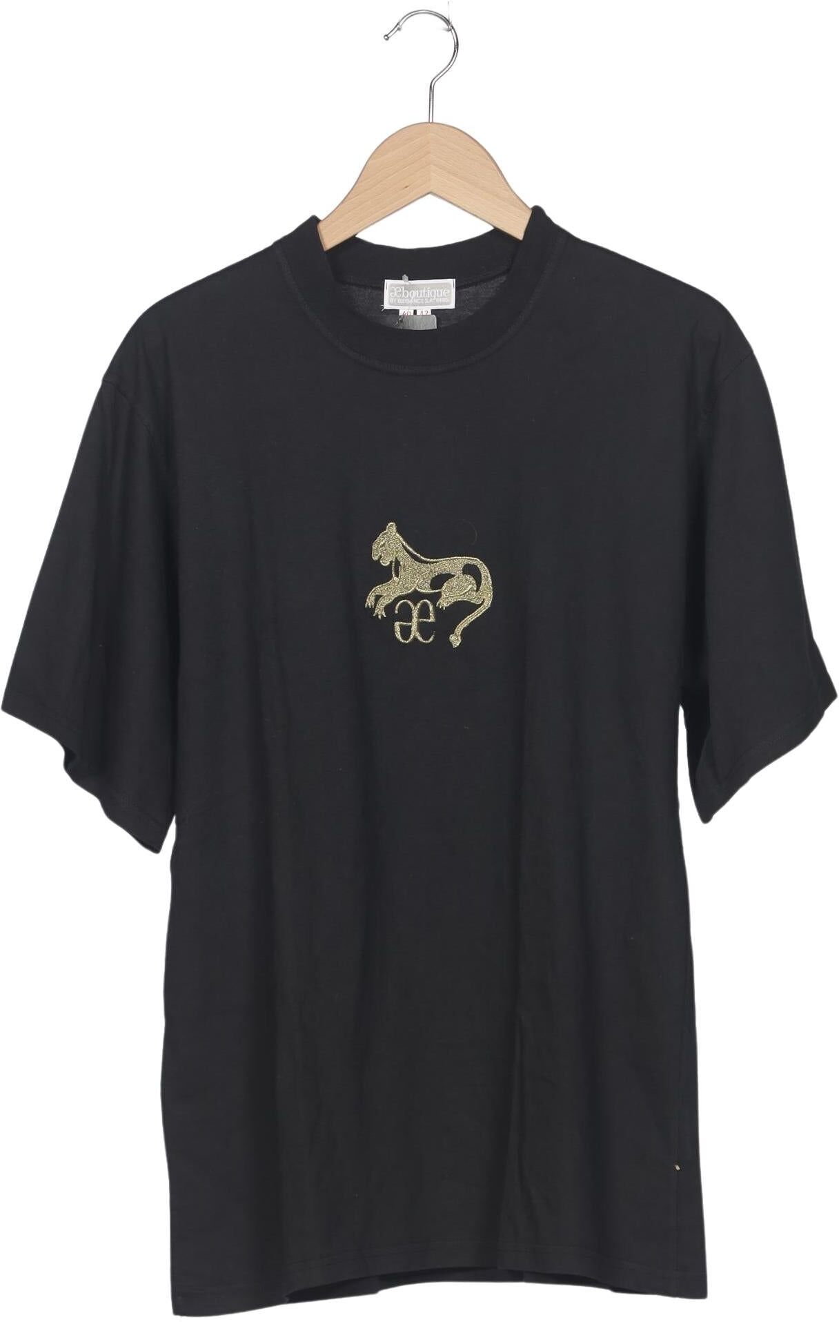 Elegance Paris Damen T-Shirt, Schwarz, Gr. EU 40, Baumwolle - Second Hand