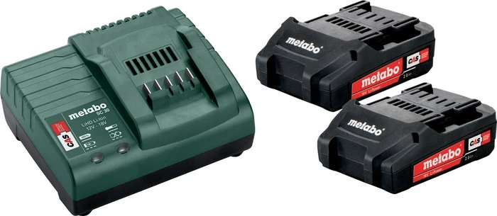 metabo Basis-Set 2 x 2.0 Ah (685161000) (2 x LiPOWER Akkupack 18 V/2,0 Ah)
