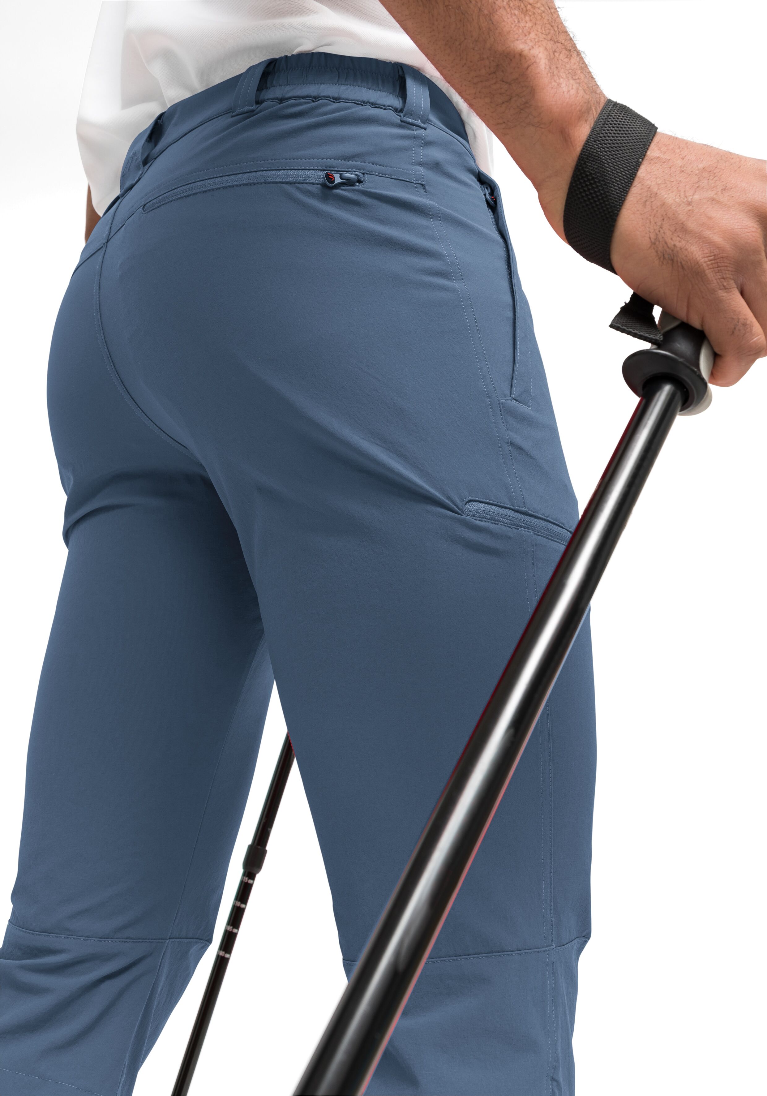 Maier Sports "Jennisei" kurze Hose Herren, luftige Wanderhose, leichte Outdoorhose, Reg Fit jeansblau 58, Normalgrössen