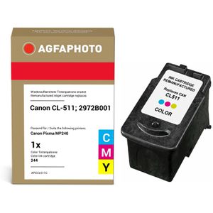 AgfaPhoto Tinte für Canon CL-511, Druckkopf, 244 Seiten, 9ml, color