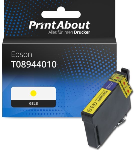 PrintAbout Druckerpatrone kompatibel mit Epson T08944010 - Gelb