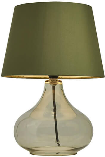 BHS Clarise Glass Bottle Green Table Lamp