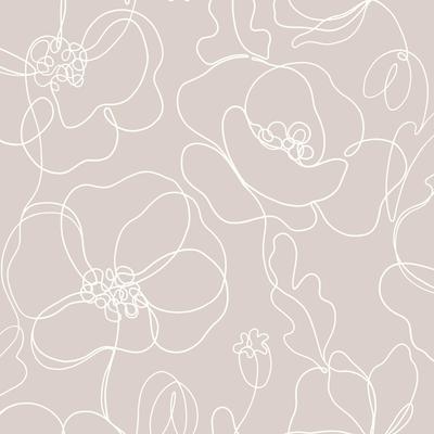 Fine Decor Cyrene Blush Linear Floral Wallpaper - 396 x 20.5