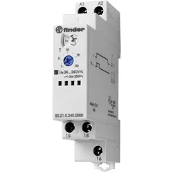 Finder Zeitrelais 0,1s-20h 24-240V Serie 80.21, Relais