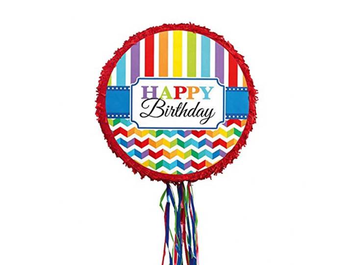 amscan P33521 Spel Accessoires Pull-Pinata Birthday Brights