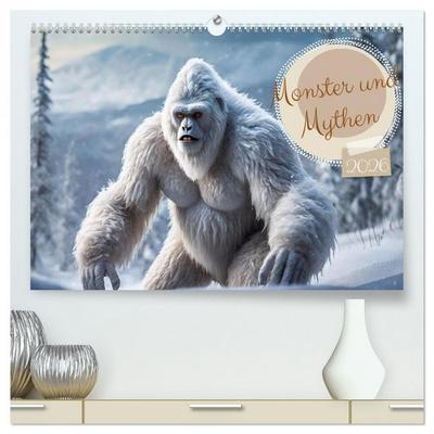 Monster & Mythen (hochwertiger Premium Wandkalender 2026 DIN A2 quer), Kunstdruck in Hochglanz