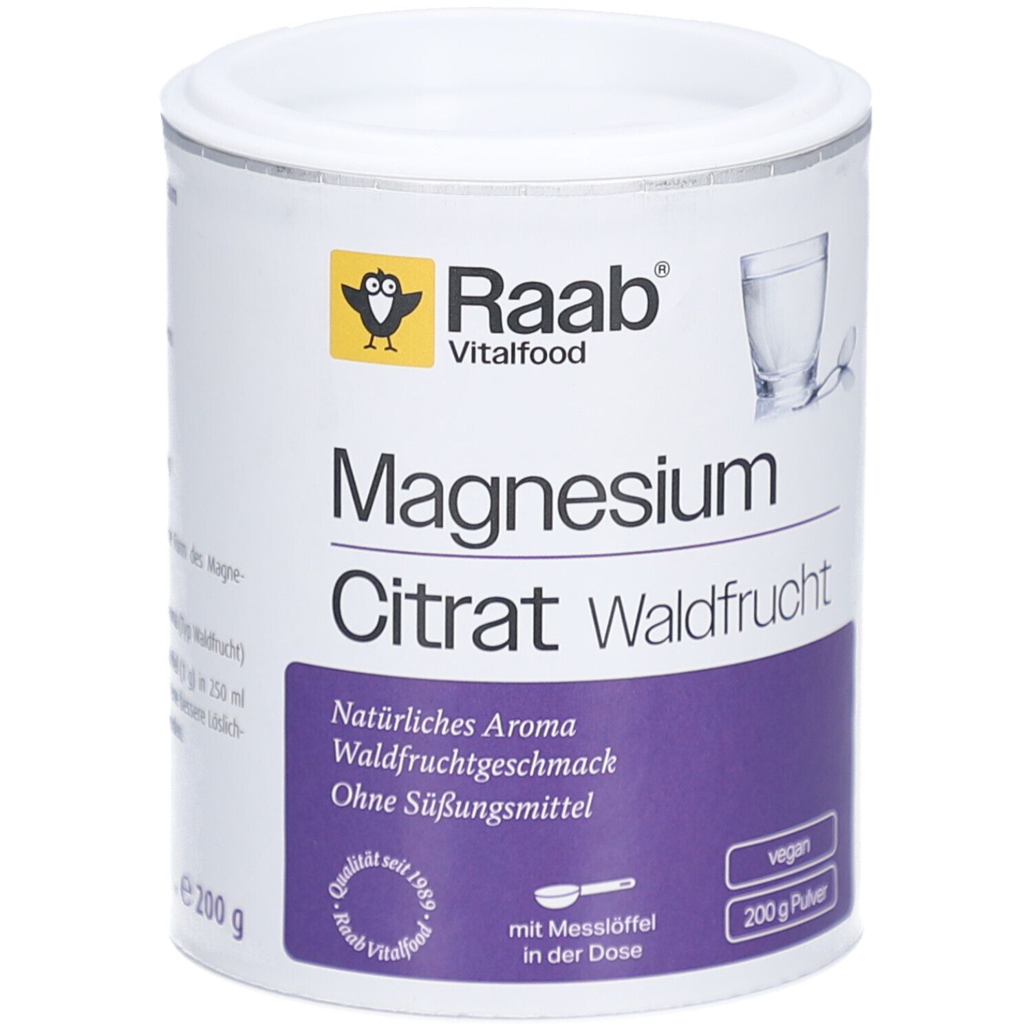 Raab Vitalfood Magnesiumcitrat Waldfrucht Pulver 200 g