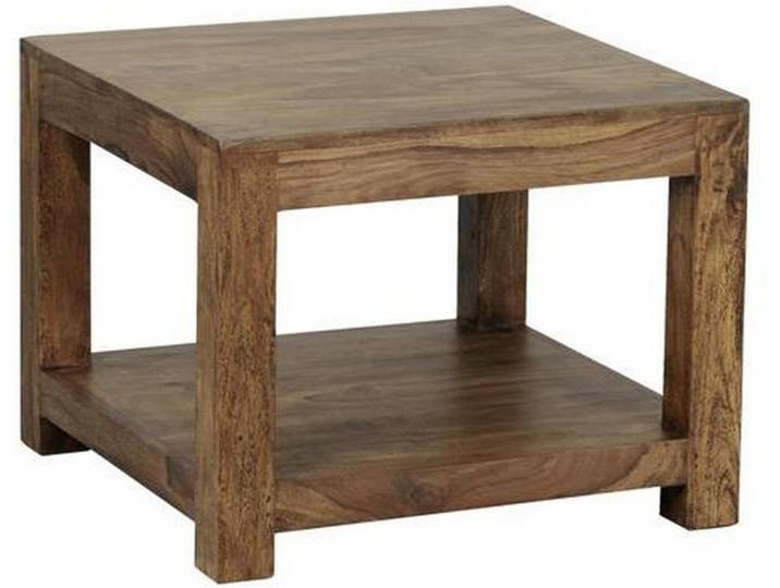 Mid.you Couchtisch, Sheesham, Holz, Sheesham, massiv, quadratisch, eckig, 60x40x60 cm, Holzmöbel, Holztische, Couchtische Holz