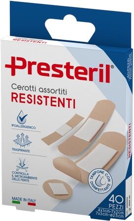 Corman Presteril Cerotti Resistenti Assortiti 4 F.Ti - 40 Pezzi