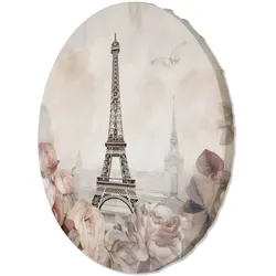 RUNDES BILD Beige 80/80 cm