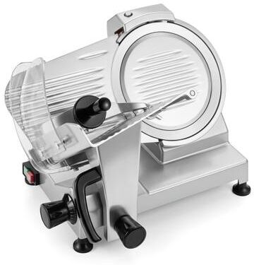 "Costway Commercial Meat Slicer with 10"" Carbon Steel Blade and 0-0.47"" Adjustable Thickness for Frozen Meat Cheese-Silver"
