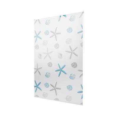 KS Handel 24 Basic Duschrollo 120x240 cm breit Modell Oceanic weiss Duschvorhang