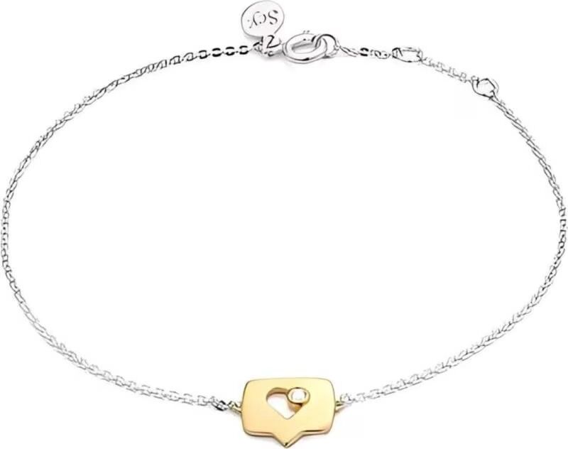 Pulsera Secrecy B3824cdaw7900 Con Charm Corazón Dorado 17-20cm Mujer