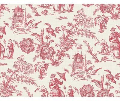 Seabrook Designs Colette Chinoiserie Nonwoven Unpasted Wallpaper