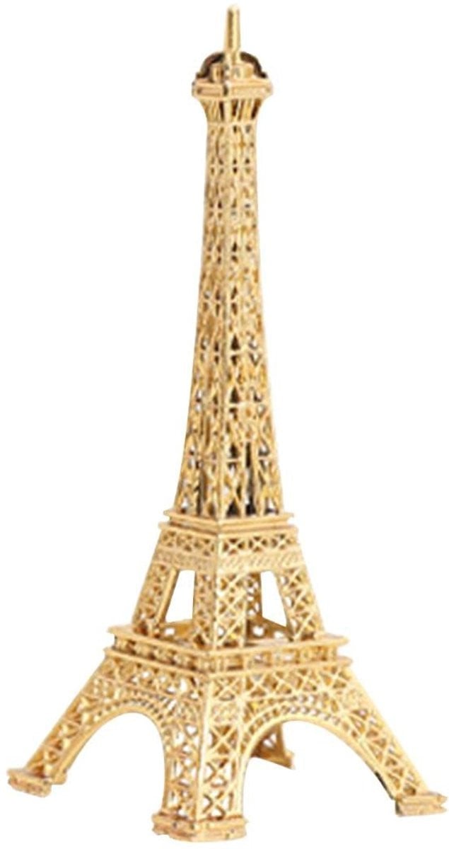 Dailygoods Eiffeltoren Standbeeld - Metalen Decoratie voor Binnen - Realistische Replica