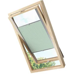 KS Handel 24 Dachfensterplissee Faltrollo Thermo verdunkelnd passend für Velux S08 Hellgrün