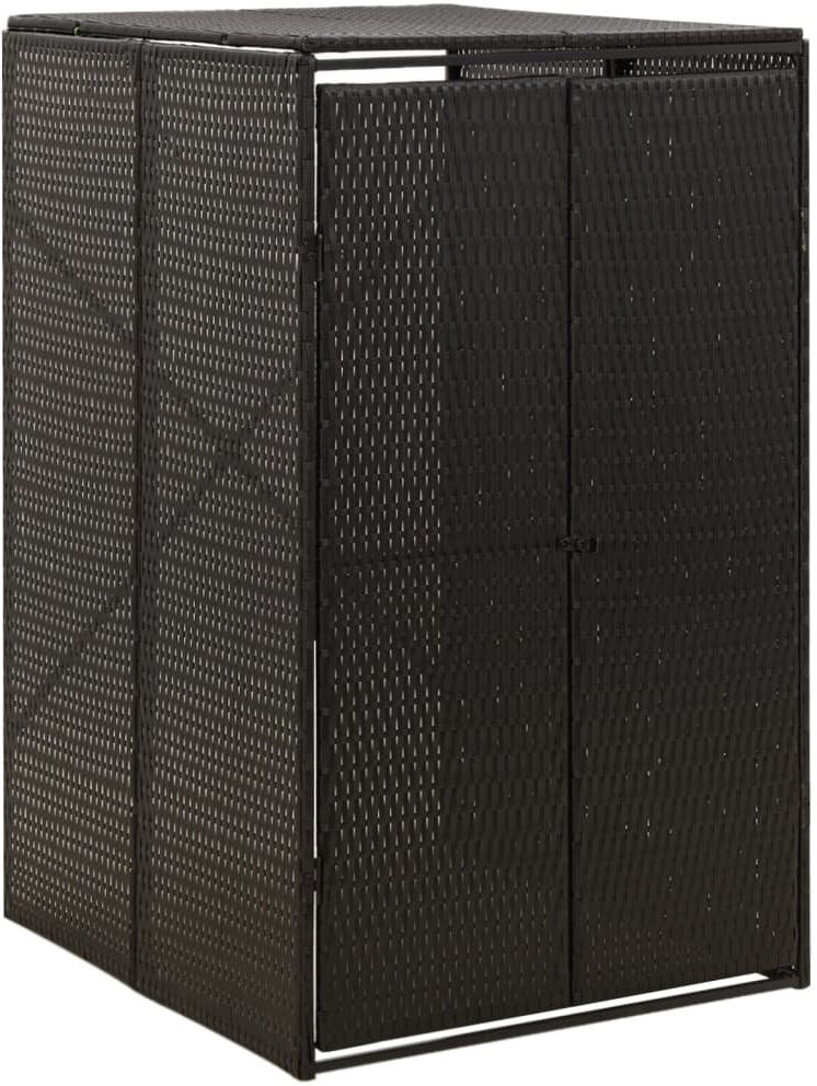 17 Stories Humayd Rubbish Bin Box 117cm X 70cm Black 117cm H X 70cm W X 80cm D