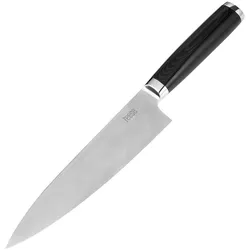 Teesa Chef's knife made of Damascus steel 33.5 cm (VG10), Küchenmesser, Schwarz, Silber
