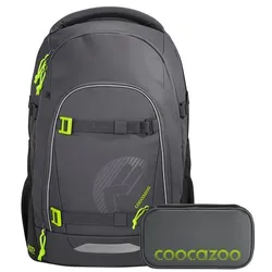 Coocazoo Mate Tarp Black Thunde Schulrucksack Set 2tlg - Limitiertl