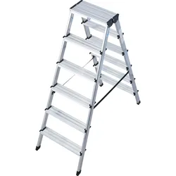 Krause MONTO Stufen-DoppelLeiter Dopplo, Stufen 2 x 6, Arbeitshöhe 2,85 m