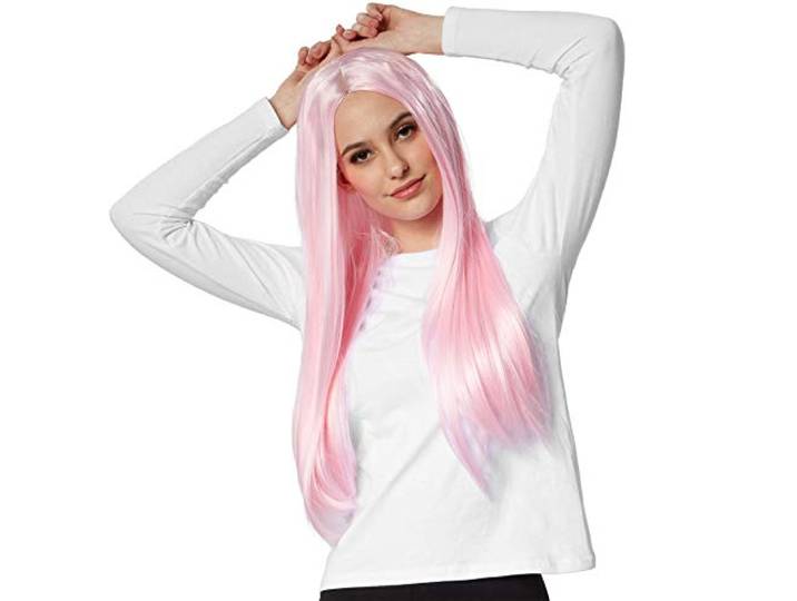Dressforfun Pruik lang haar glad - Roze
