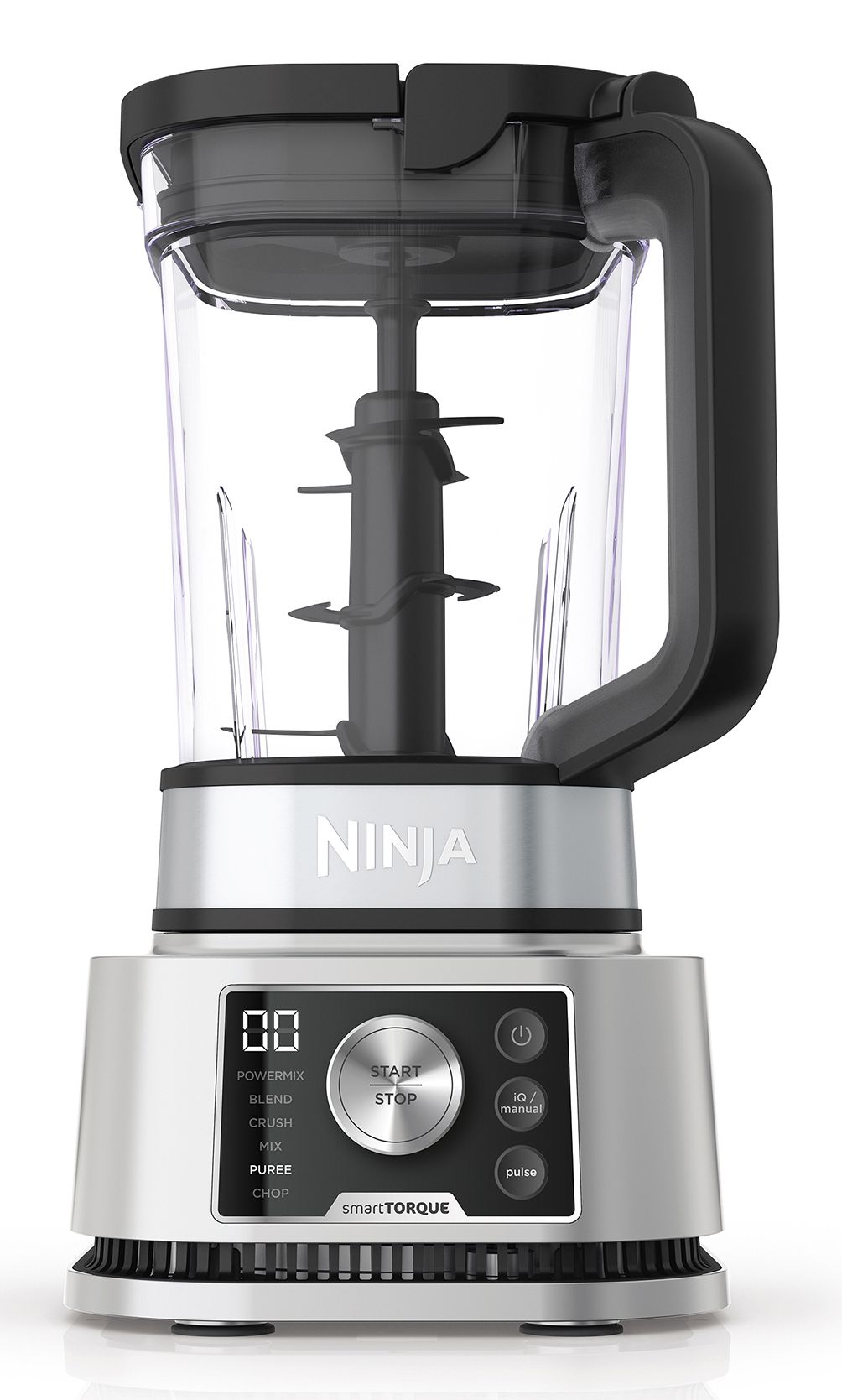 Ninja CB350EU Foodi Power Nutri Blender 2,1 l Standmixer 10 Geschwindigkeiten 1200 W (Silber)