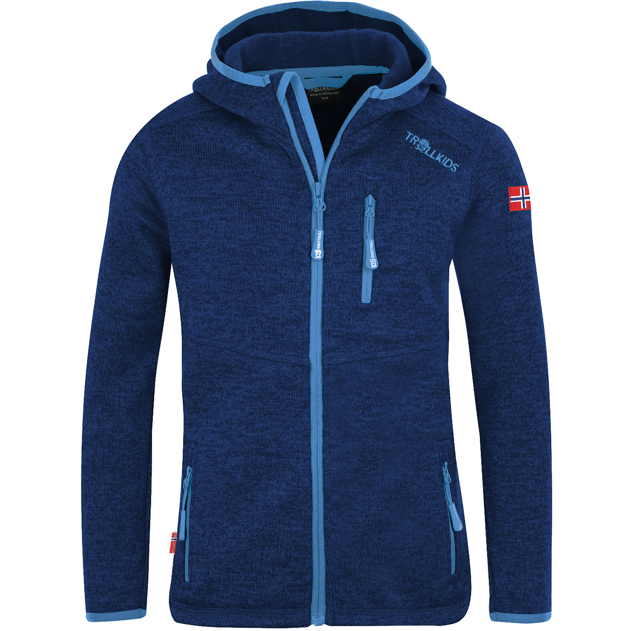 Trollkids Jondalen XT Kinder Fleecejacke blau Größe 104 Trekking Elastisch