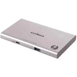 edimax TD-405BP Notebook-Dockingstation & Portreplikator Verkabelt Thunderbolt 4 (Thunderbolt, 3 Ports), Dockingstation + USB Hub, Silber