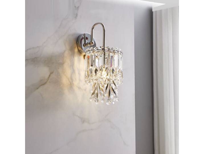 Lampe murale de chevet en cristal de luxe moderne, lampe décorative haut de gamme classique pour salon, couloir et allée