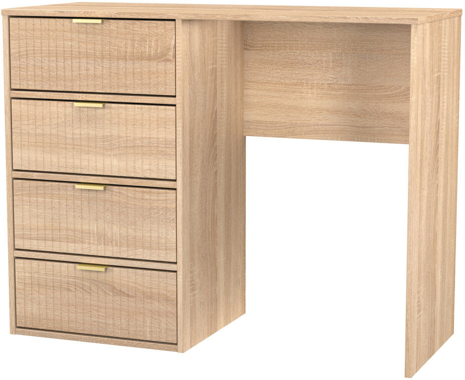 Canora Grey Beranda Dressing Table Storage Included Bardolino Oak 81cm H X 102cm W X 45cm D