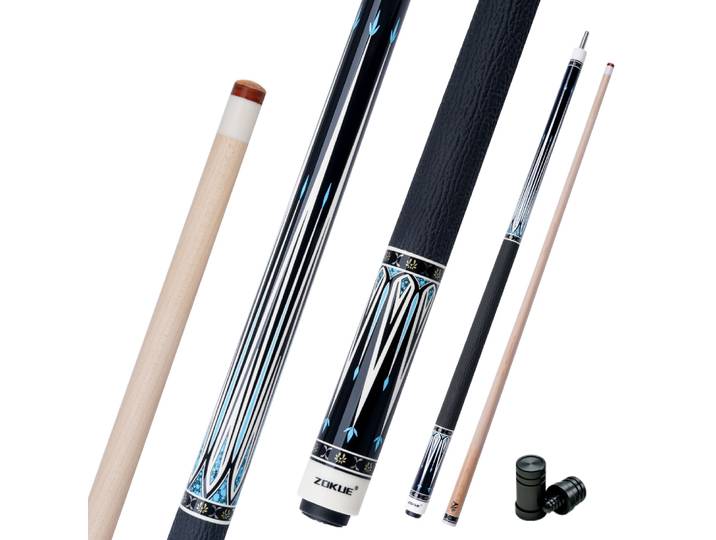 Bâtons de queue de billard en érable ZOKUE avec Tube en carbone à l'intérieur des bâtons de billard fendus 1/2 avec pointe de 12.5mm