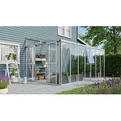 Vitavia Aktionsangebot (inkl. 100 Euro Zubehör): Anlehn-Gewächshaus "Athena 11900",aluminium,11,9 m2