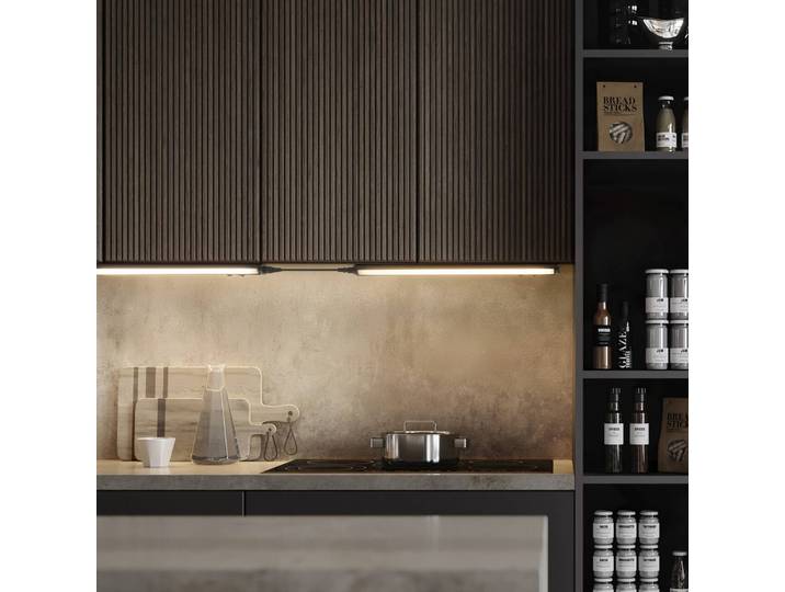 OSRAM meubelverlichting Linear Turn connect zwart 55 cm CCT dimbaar connect,, zwart, Werkkamer / Kantoor, Aluminium, Modern, kastverlichting