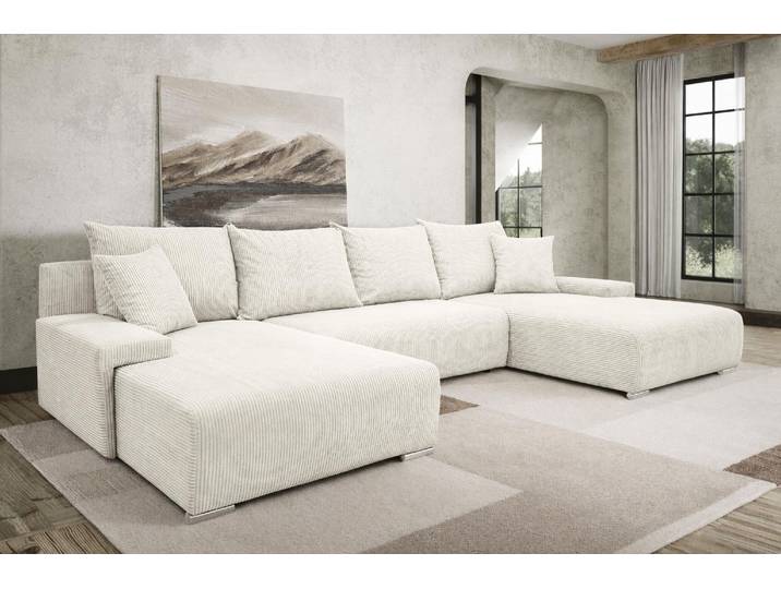 Kaiser Möbel Ecksofa, Sofa U form, Couch U form, Livorno U, stoff Poso, Kupfer