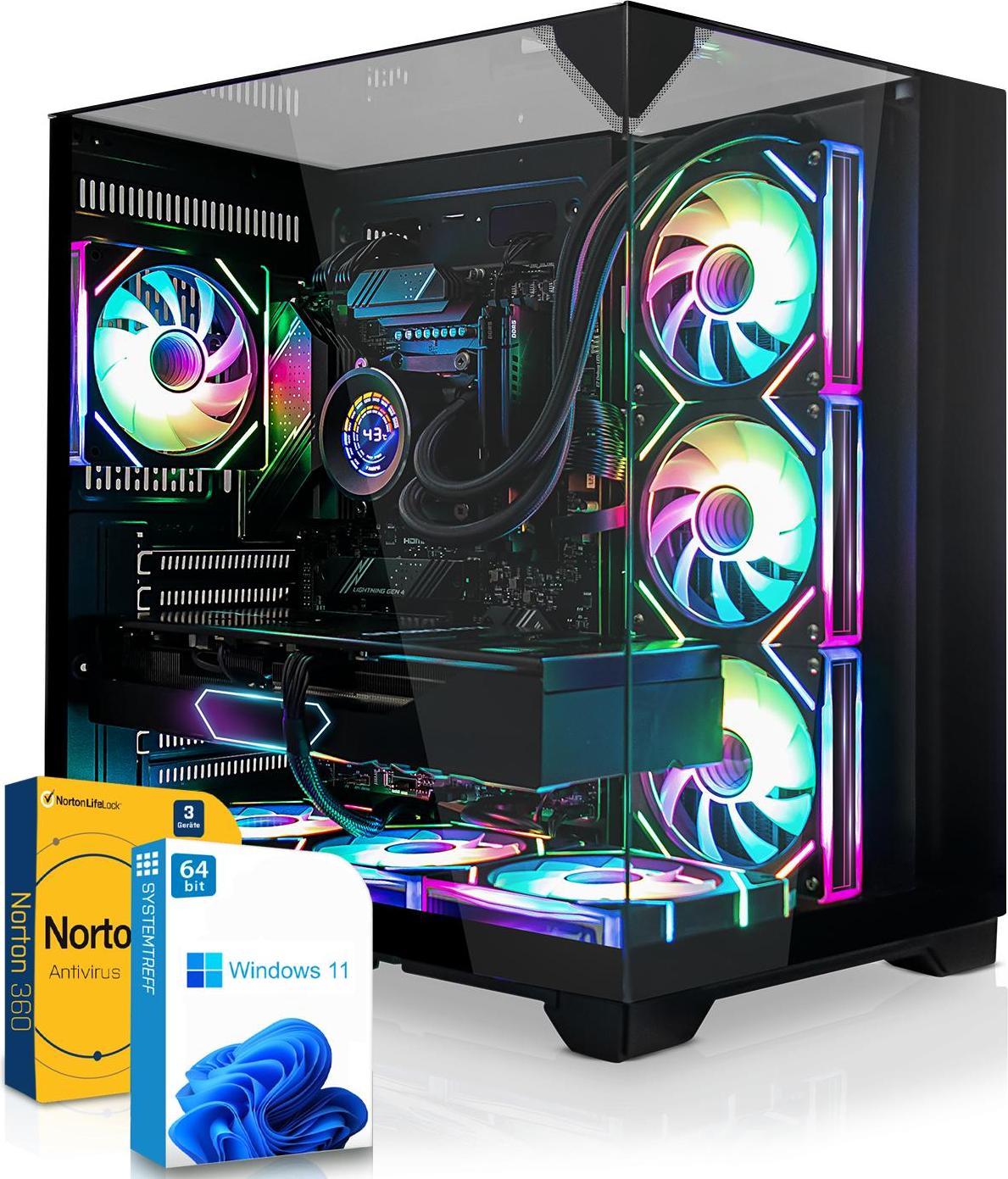 SYSTEMTREFF High-End Gaming PC - Ryzen 9 9950X3D2 Dual - Nvidia GeForce RTX 5070 TI 16GB - 32GB DDR5 - 2TB NVMe - Windows 11 Pro - Desktop