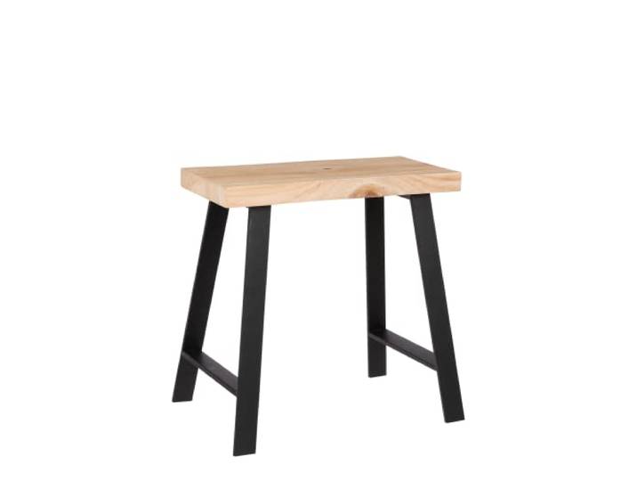 MICA Decorations Plano Banc - L46 x l32 x H46 cm - Bois de pin - Marron Clair