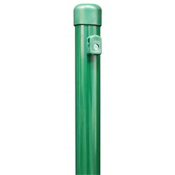 Zaunpf.,zinkp.grün Kst.b.,Länge 1750mm,Pfostenst. Ø34mm,Geflechth. 1250mm - grün