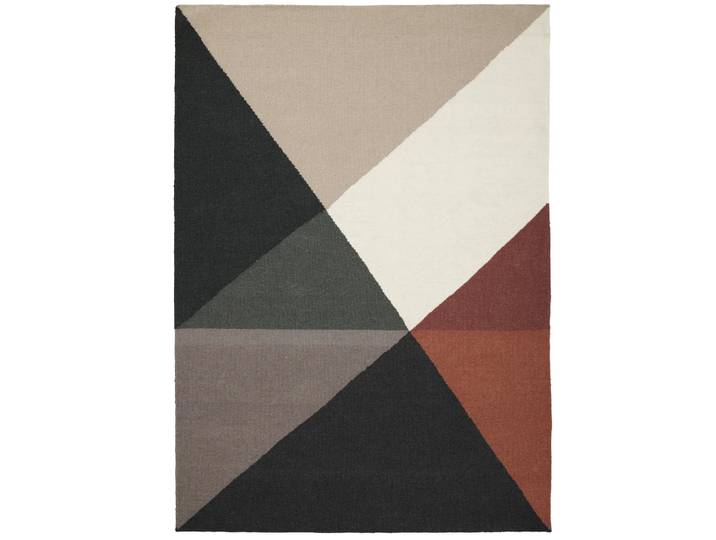 Linie Design Metri Wollteppich 200 x 300cm Rust
