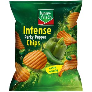 funny-frisch Chips Intense Perky Pepper, Kartoffelchips, 110 g
