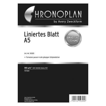 Chronoplan Liniertes Blatt (A5) (50305Z.19)