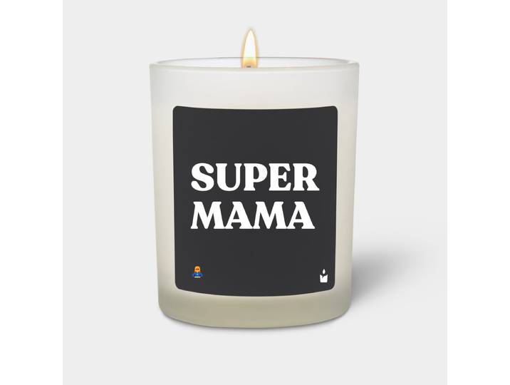 Duftkerze Weiss Woody Super Mama