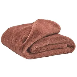 Haomy, Decke, Tagesdecke Plaid CHAMONIX Mocaccino (200 x 150 cm)