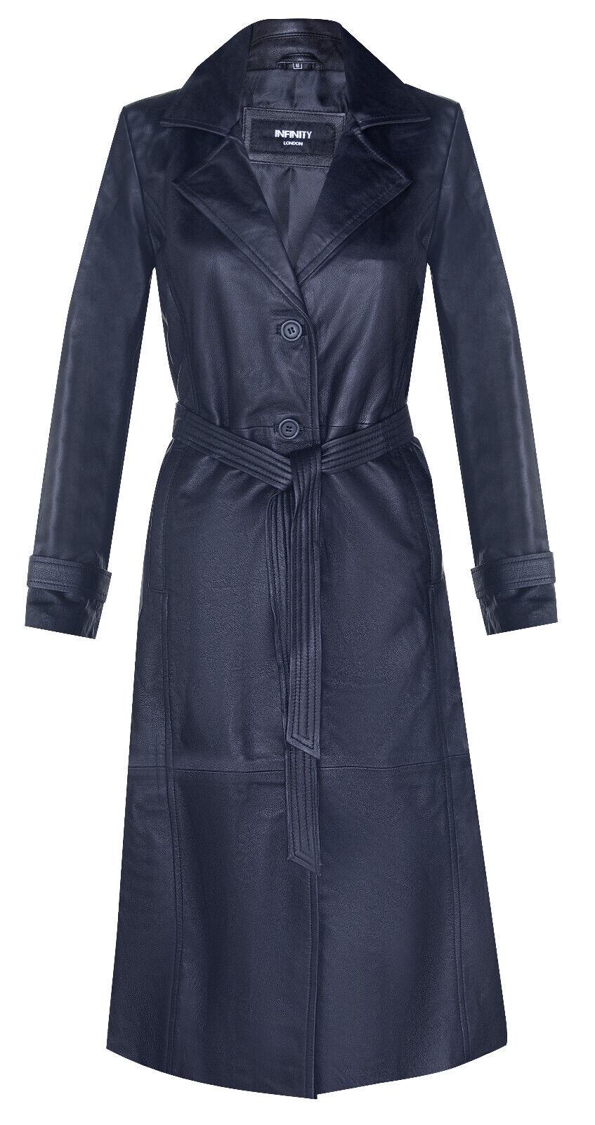 Langer Damen-Trenchcoat mit Bindegürtel – Ongar