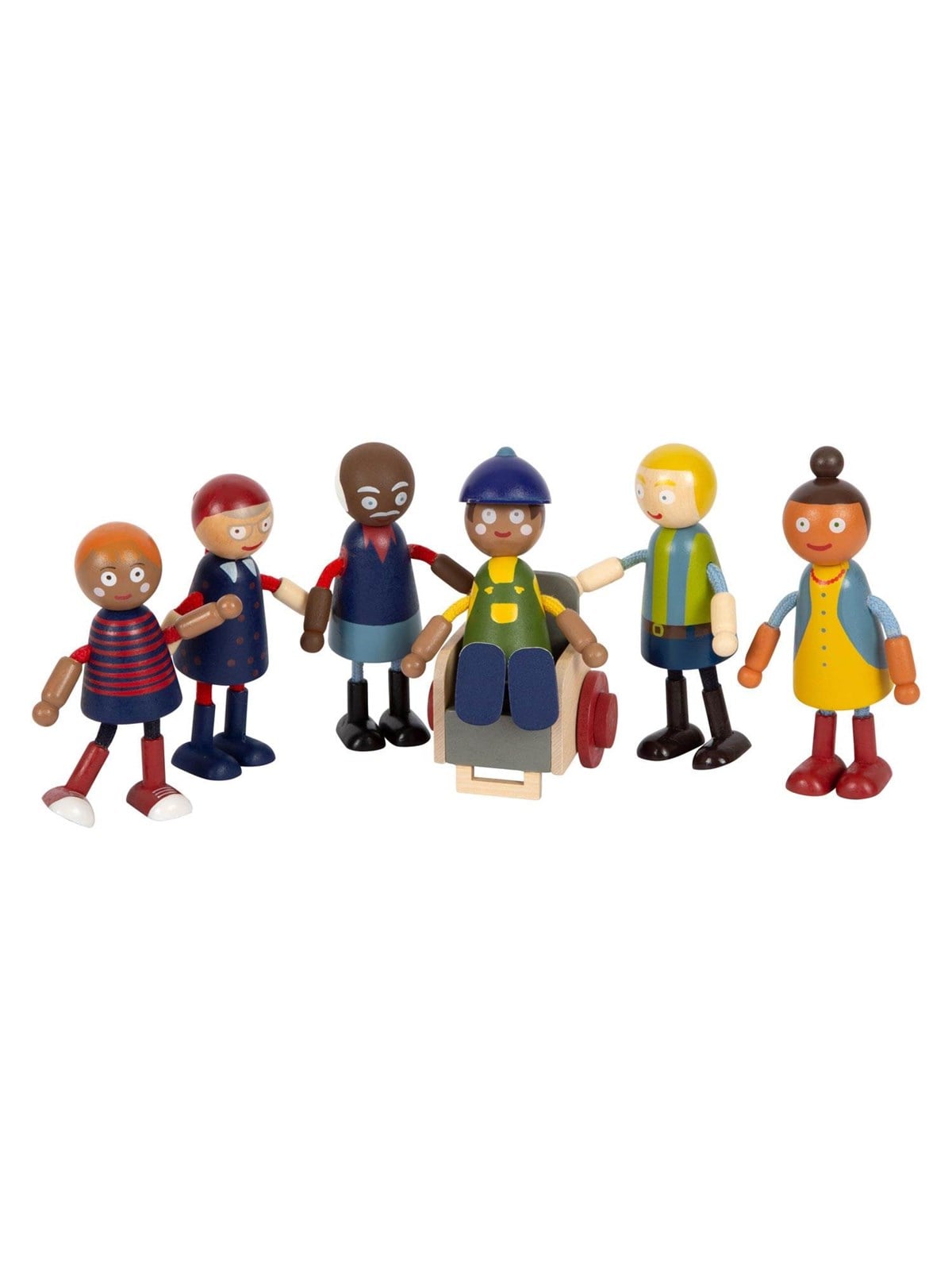Small Foot Biegepuppen-Familie mit Rollstuhl